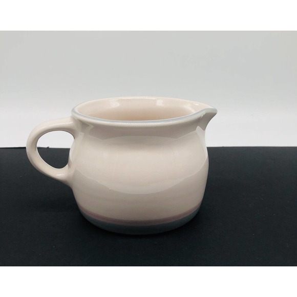 PFALTZGRAFF Stoneware Aura Pink Blue Band Creamer Bowl Cup Coffee Tea Design A1 - Picture 3 of 6